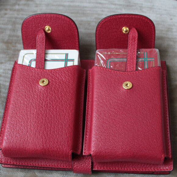 Gucci Vintage Bridge Set Never Used Leather Bamboo Snaps Original Package - Picture 2 of 10